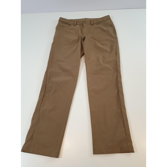 Lululemon ABC Pant Classic Men's 32x32 Khaki Tan Stretch Performance - Picture 1 of 12